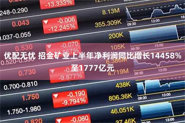 优配无忧 招金矿业上半年净利润同比增长14458%至1777亿元