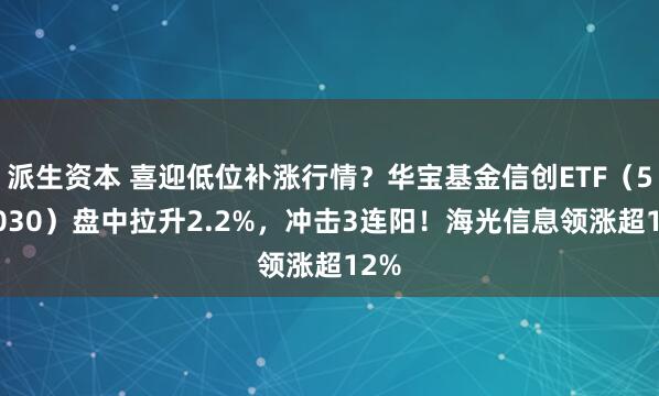 派生资本 喜迎低位补涨行情？华宝基金信创ETF（562030）盘中拉升2.2%，冲击3连阳！海光信息领涨超12%