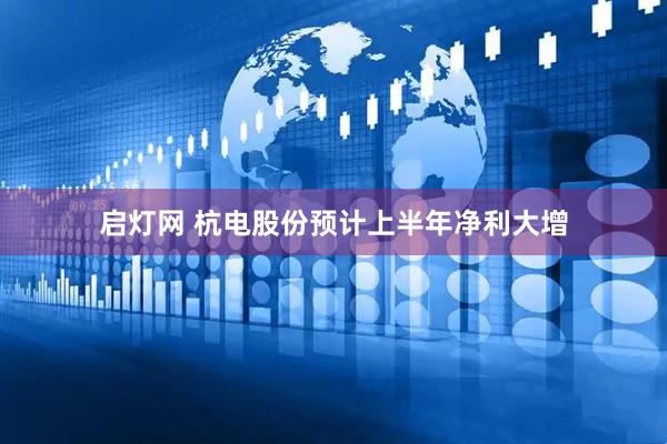 启灯网 杭电股份预计上半年净利大增